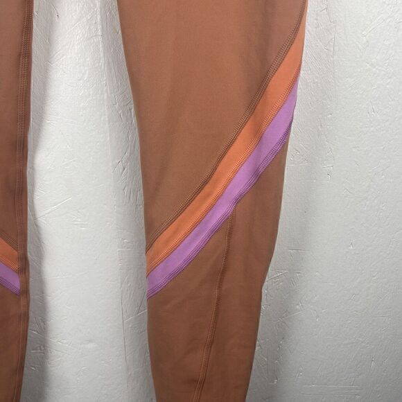 NWT L*‎ Space Wren 7/8 Length Orange Striped Legging Athleisure Size S $125 - Picture 10 of 10
